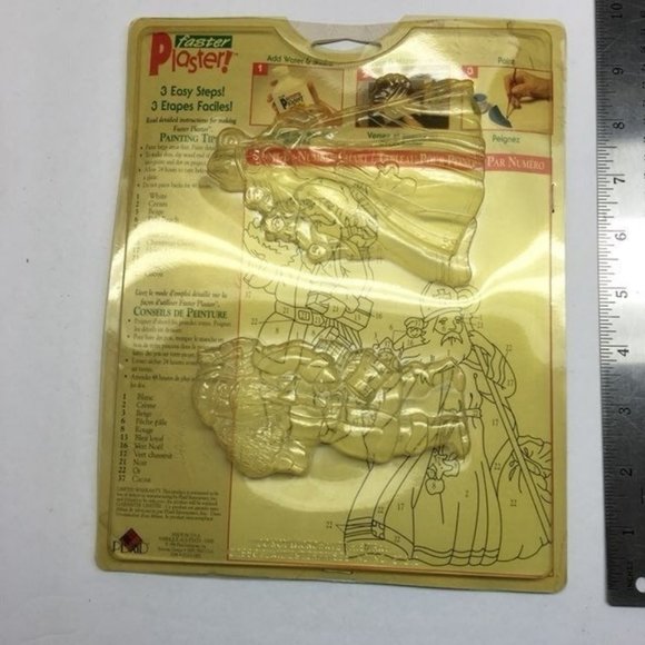 Faster Plaster Mold Santa Old-Fashioned Traditional Craft Peggy Jo Ashley - Picture 2 of 2